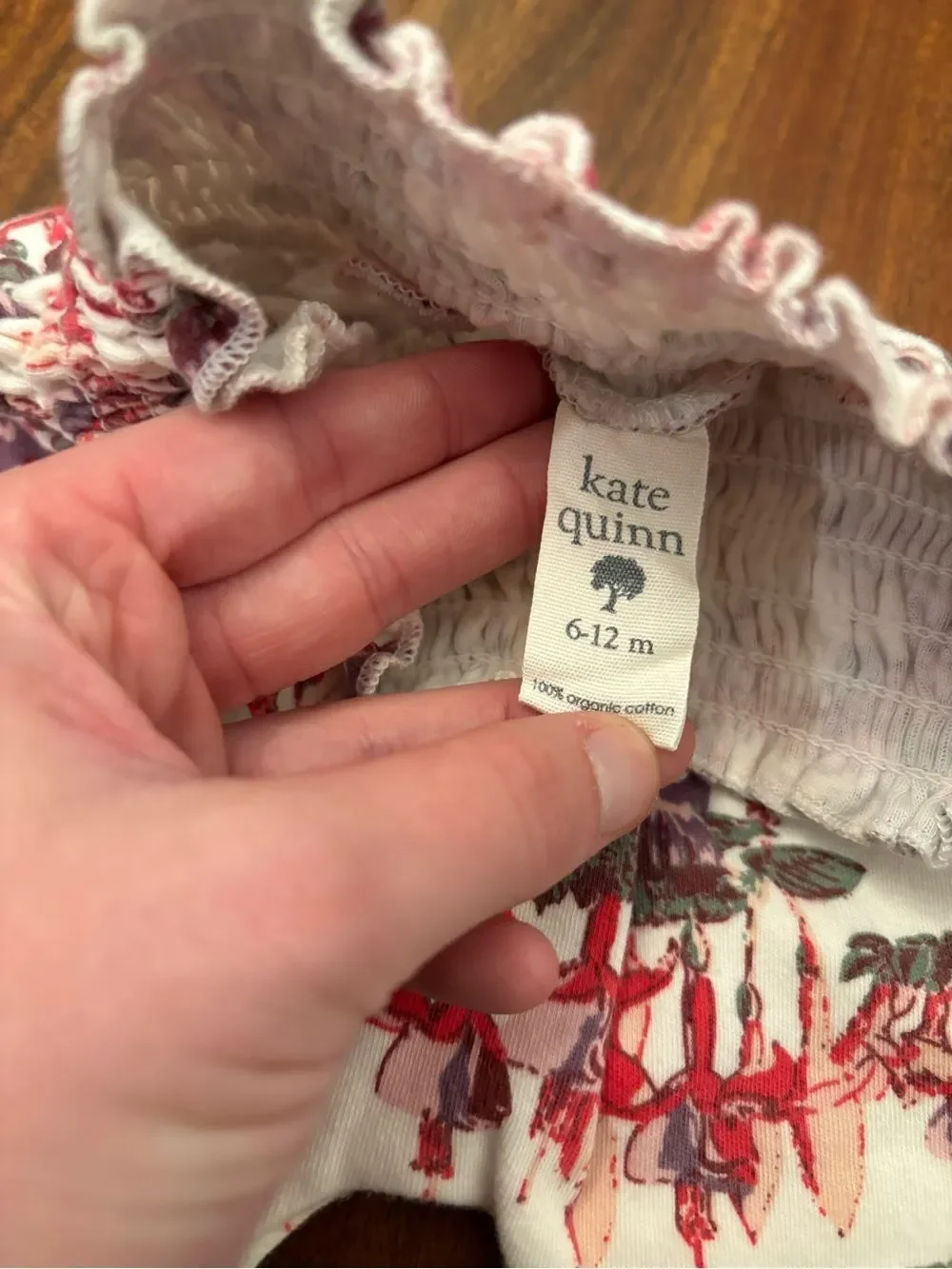 Kate Quinn red/white/green/purple patterned 2 piece set